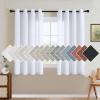 imageHVERSAILTEX Natural Linen Grommet Curtains 84 Inch Length for Living Room 2 Panel Drape Semi Sheer Neutral Country Rustic Farmhouse Boho Curtain Bedroom Muslin Look Light Filtering Heathered NaturalBright White