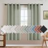 imageHVERSAILTEX Natural Linen Grommet Curtains 84 Inch Length for Living Room 2 Panel Drape Semi Sheer Neutral Country Rustic Farmhouse Boho Curtain Bedroom Muslin Look Light Filtering Heathered NaturalSea Grass