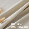 imageHVERSAILTEX Natural Linen Grommet Curtains 84 Inch Length for Living Room 2 Panel Drape Semi Sheer Neutral Country Rustic Farmhouse Boho Curtain Bedroom Muslin Look Light Filtering Heathered NaturalCastle Wall