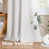 imageHVERSAILTEX Natural Linen Grommet Curtains 84 Inch Length for Living Room 2 Panel Drape Semi Sheer Neutral Country Rustic Farmhouse Boho Curtain Bedroom Muslin Look Light Filtering Heathered NaturalHeathered White