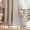 imageHVERSAILTEX Natural Linen Grommet Curtains 84 Inch Length for Living Room 2 Panel Drape Semi Sheer Neutral Country Rustic Farmhouse Boho Curtain Bedroom Muslin Look Light Filtering Heathered NaturalOatmeal