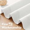 imageHVERSAILTEX Natural Linen Grommet Curtains 84 Inch Length for Living Room 2 Panel Drape Semi Sheer Neutral Country Rustic Farmhouse Boho Curtain Bedroom Muslin Look Light Filtering Heathered NaturalHeathered White