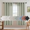 imageHVERSAILTEX Natural Linen Grommet Curtains 84 Inch Length for Living Room 2 Panel Drape Semi Sheer Neutral Country Rustic Farmhouse Boho Curtain Bedroom Muslin Look Light Filtering Heathered NaturalSage
