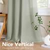 imageHVERSAILTEX Natural Linen Grommet Curtains 84 Inch Length for Living Room 2 Panel Drape Semi Sheer Neutral Country Rustic Farmhouse Boho Curtain Bedroom Muslin Look Light Filtering Heathered NaturalSage