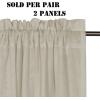 imageHVERSAILTEX Natural Linen Rod Pocket Curtains 84 Inch Length for Living Room 2 Panel Pocket Drape Semi Sheer Neutral Country Rustic Farmhouse Boho Curtain Bedroom Light Filtering Heathered NaturalCastle Wall