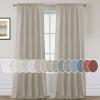 imageHVERSAILTEX Natural Linen Rod Pocket Curtains 84 Inch Length for Living Room 2 Panel Pocket Drape Semi Sheer Neutral Country Rustic Farmhouse Boho Curtain Bedroom Light Filtering Heathered NaturalOatmeal