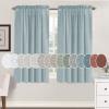imageHVERSAILTEX Natural Linen Rod Pocket Curtains 84 Inch Length for Living Room 2 Panel Pocket Drape Semi Sheer Neutral Country Rustic Farmhouse Boho Curtain Bedroom Light Filtering Heathered NaturalCloud Blue