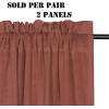imageHVERSAILTEX Natural Linen Rod Pocket Curtains 84 Inch Length for Living Room 2 Panel Pocket Drape Semi Sheer Neutral Country Rustic Farmhouse Boho Curtain Bedroom Light Filtering Heathered NaturalRust