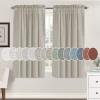 imageHVERSAILTEX Natural Linen Rod Pocket Curtains 84 Inch Length for Living Room 2 Panel Pocket Drape Semi Sheer Neutral Country Rustic Farmhouse Boho Curtain Bedroom Light Filtering Heathered NaturalOatmeal