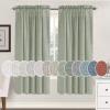 imageHVERSAILTEX Natural Linen Rod Pocket Curtains 84 Inch Length for Living Room 2 Panel Pocket Drape Semi Sheer Neutral Country Rustic Farmhouse Boho Curtain Bedroom Light Filtering Heathered NaturalSea Grass