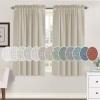 imageHVERSAILTEX Natural Linen Rod Pocket Curtains 84 Inch Length for Living Room 2 Panel Pocket Drape Semi Sheer Neutral Country Rustic Farmhouse Boho Curtain Bedroom Light Filtering Heathered NaturalCastle Wall