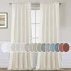 imageHVERSAILTEX Natural Linen Rod Pocket Curtains 84 Inch Length for Living Room 2 Panel Pocket Drape Semi Sheer Neutral Country Rustic Farmhouse Boho Curtain Bedroom Light Filtering Heathered NaturalIvory