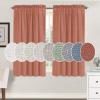 imageHVERSAILTEX Natural Linen Rod Pocket Curtains 84 Inch Length for Living Room 2 Panel Pocket Drape Semi Sheer Neutral Country Rustic Farmhouse Boho Curtain Bedroom Light Filtering Heathered NaturalTerracotta