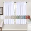 imageHVERSAILTEX Natural Linen Rod Pocket Curtains 84 Inch Length for Living Room 2 Panel Pocket Drape Semi Sheer Neutral Country Rustic Farmhouse Boho Curtain Bedroom Light Filtering Heathered NaturalBright White