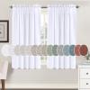 imageHVERSAILTEX Natural Linen Rod Pocket Curtains 84 Inch Length for Living Room 2 Panel Pocket Drape Semi Sheer Neutral Country Rustic Farmhouse Boho Curtain Bedroom Light Filtering Heathered NaturalBright White