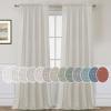 imageHVERSAILTEX Natural Linen Rod Pocket Curtains 84 Inch Length for Living Room 2 Panel Pocket Drape Semi Sheer Neutral Country Rustic Farmhouse Boho Curtain Bedroom Light Filtering Heathered NaturalPale Oak
