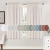 imageHVERSAILTEX Natural Linen Rod Pocket Curtains 84 Inch Length for Living Room 2 Panel Pocket Drape Semi Sheer Neutral Country Rustic Farmhouse Boho Curtain Bedroom Light Filtering Heathered NaturalHeathered Natural