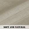 imageHVERSAILTEX Natural Linen Rod Pocket Curtains 84 Inch Length for Living Room 2 Panel Pocket Drape Semi Sheer Neutral Country Rustic Farmhouse Boho Curtain Bedroom Light Filtering Heathered NaturalCastle Wall