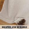 imageHVERSAILTEX Natural Linen Rod Pocket Curtains 84 Inch Length for Living Room 2 Panel Pocket Drape Semi Sheer Neutral Country Rustic Farmhouse Boho Curtain Bedroom Light Filtering Heathered NaturalAngora