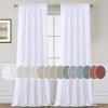 imageHVERSAILTEX Natural Linen Rod Pocket Curtains 84 Inch Length for Living Room 2 Panel Pocket Drape Semi Sheer Neutral Country Rustic Farmhouse Boho Curtain Bedroom Light Filtering Heathered NaturalBright White