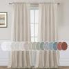 imageHVERSAILTEX Natural Linen Rod Pocket Curtains 84 Inch Length for Living Room 2 Panel Pocket Drape Semi Sheer Neutral Country Rustic Farmhouse Boho Curtain Bedroom Light Filtering Heathered NaturalAngora