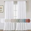 imageHVERSAILTEX Natural Linen Rod Pocket Curtains 84 Inch Length for Living Room 2 Panel Pocket Drape Semi Sheer Neutral Country Rustic Farmhouse Boho Curtain Bedroom Light Filtering Heathered NaturalHeathered White