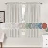 imageHVERSAILTEX Natural Linen Rod Pocket Curtains 84 Inch Length for Living Room 2 Panel Pocket Drape Semi Sheer Neutral Country Rustic Farmhouse Boho Curtain Bedroom Light Filtering Heathered NaturalPale Oak