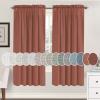 imageHVERSAILTEX Natural Linen Rod Pocket Curtains 84 Inch Length for Living Room 2 Panel Pocket Drape Semi Sheer Neutral Country Rustic Farmhouse Boho Curtain Bedroom Light Filtering Heathered NaturalRust