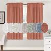 imageHVERSAILTEX Natural Linen Rod Pocket Curtains 84 Inch Length for Living Room 2 Panel Pocket Drape Semi Sheer Neutral Country Rustic Farmhouse Boho Curtain Bedroom Light Filtering Heathered NaturalTerracotta