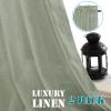 imageHVERSAILTEX Natural Linen Rod Pocket Curtains 84 Inch Length for Living Room 2 Panel Pocket Drape Semi Sheer Neutral Country Rustic Farmhouse Boho Curtain Bedroom Light Filtering Heathered NaturalSea Grass
