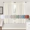 imageHVERSAILTEX Natural Linen Rod Pocket Curtains 84 Inch Length for Living Room 2 Panel Pocket Drape Semi Sheer Neutral Country Rustic Farmhouse Boho Curtain Bedroom Light Filtering Heathered NaturalIvory