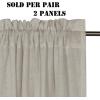 imageHVERSAILTEX Natural Linen Rod Pocket Curtains 84 Inch Length for Living Room 2 Panel Pocket Drape Semi Sheer Neutral Country Rustic Farmhouse Boho Curtain Bedroom Light Filtering Heathered NaturalOatmeal