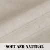 imageHVERSAILTEX Natural Linen Rod Pocket Curtains 84 Inch Length for Living Room 2 Panel Pocket Drape Semi Sheer Neutral Country Rustic Farmhouse Boho Curtain Bedroom Light Filtering Heathered NaturalAngora