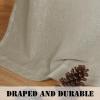 imageHVERSAILTEX Natural Linen Tab Top Curtains 84 Inch Length for Living Room 2 Panel Drape Semi Sheer Neutral Country Rustic Farmhouse Boho Curtain Bedroom Muslin Look Light Filtering Heathered NaturalCastle Wall