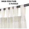 imageHVERSAILTEX Natural Linen Tab Top Curtains 84 Inch Length for Living Room 2 Panel Drape Semi Sheer Neutral Country Rustic Farmhouse Boho Curtain Bedroom Muslin Look Light Filtering Heathered NaturalIvory