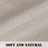 imageHVERSAILTEX Natural Linen Tab Top Curtains 84 Inch Length for Living Room 2 Panel Drape Semi Sheer Neutral Country Rustic Farmhouse Boho Curtain Bedroom Muslin Look Light Filtering Heathered NaturalAngora