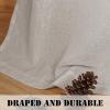 imageHVERSAILTEX Natural Linen Tab Top Curtains 84 Inch Length for Living Room 2 Panel Drape Semi Sheer Neutral Country Rustic Farmhouse Boho Curtain Bedroom Muslin Look Light Filtering Heathered NaturalAngora