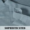 imageHVERSAILTEX Natural Linen Tab Top Curtains 84 Inch Length for Living Room 2 Panel Drape Semi Sheer Neutral Country Rustic Farmhouse Boho Curtain Bedroom Muslin Look Light Filtering Heathered NaturalStone Blue