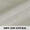 imageHVERSAILTEX Natural Linen Tab Top Curtains 84 Inch Length for Living Room 2 Panel Drape Semi Sheer Neutral Country Rustic Farmhouse Boho Curtain Bedroom Muslin Look Light Filtering Heathered NaturalPale Oak