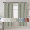 imageHVERSAILTEX Natural Linen Tab Top Curtains 84 Inch Length for Living Room 2 Panel Drape Semi Sheer Neutral Country Rustic Farmhouse Boho Curtain Bedroom Muslin Look Light Filtering Heathered NaturalSea Grass