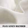 imageHVERSAILTEX Natural Linen Tab Top Curtains 84 Inch Length for Living Room 2 Panel Drape Semi Sheer Neutral Country Rustic Farmhouse Boho Curtain Bedroom Muslin Look Light Filtering Heathered NaturalIvory