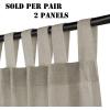 imageHVERSAILTEX Natural Linen Tab Top Curtains 84 Inch Length for Living Room 2 Panel Drape Semi Sheer Neutral Country Rustic Farmhouse Boho Curtain Bedroom Muslin Look Light Filtering Heathered NaturalOatmeal