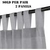 imageHVERSAILTEX Natural Linen Tab Top Curtains 84 Inch Length for Living Room 2 Panel Drape Semi Sheer Neutral Country Rustic Farmhouse Boho Curtain Bedroom Muslin Look Light Filtering Heathered NaturalDove