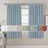imageHVERSAILTEX Natural Linen Tab Top Curtains 84 Inch Length for Living Room 2 Panel Drape Semi Sheer Neutral Country Rustic Farmhouse Boho Curtain Bedroom Muslin Look Light Filtering Heathered NaturalStone Blue