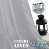 imageHVERSAILTEX Natural Linen Tab Top Curtains 84 Inch Length for Living Room 2 Panel Drape Semi Sheer Neutral Country Rustic Farmhouse Boho Curtain Bedroom Muslin Look Light Filtering Heathered NaturalDove