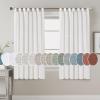 imageHVERSAILTEX Natural Linen Tab Top Curtains 84 Inch Length for Living Room 2 Panel Drape Semi Sheer Neutral Country Rustic Farmhouse Boho Curtain Bedroom Muslin Look Light Filtering Heathered NaturalHeathered White