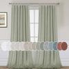 imageHVERSAILTEX Natural Linen Tab Top Curtains 84 Inch Length for Living Room 2 Panel Drape Semi Sheer Neutral Country Rustic Farmhouse Boho Curtain Bedroom Muslin Look Light Filtering Heathered NaturalSea Grass