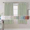 imageHVERSAILTEX Natural Linen Tab Top Curtains 84 Inch Length for Living Room 2 Panel Drape Semi Sheer Neutral Country Rustic Farmhouse Boho Curtain Bedroom Muslin Look Light Filtering Heathered NaturalSage
