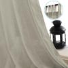 imageHVERSAILTEX Natural Linen Tab Top Curtains 84 Inch Length for Living Room 2 Panel Drape Semi Sheer Neutral Country Rustic Farmhouse Boho Curtain Bedroom Muslin Look Light Filtering Heathered NaturalOatmeal