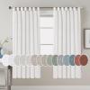 imageHVERSAILTEX Natural Linen Tab Top Curtains 84 Inch Length for Living Room 2 Panel Drape Semi Sheer Neutral Country Rustic Farmhouse Boho Curtain Bedroom Muslin Look Light Filtering Heathered NaturalHeathered White